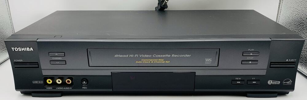 Toshiba W-627 VCR VHS Player Recorder 4 Head Hi-Fi Tested No Remote-Tested Wrks